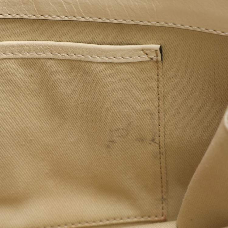 مملوكة مسبقًا Valentino Neon Yellow/Cream Leather Medium Rockstud Glam Lock Flap Bag