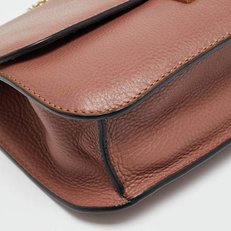 مملوكة مسبقًا Valentino Rockstud Glam Lock Medium Old Rose Leather Flap Bag