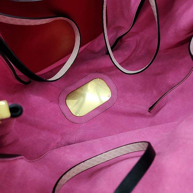 Pre Owned Valentino Black Leather Bucket Bag