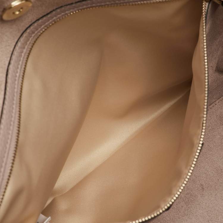 Pre Owned Valentino Rockstud Beige Leather Shopper Tote