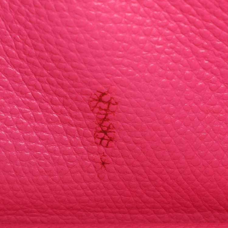 Pre Owned Valentino VLogo Pink Leather Convertible Shoulder Bag
