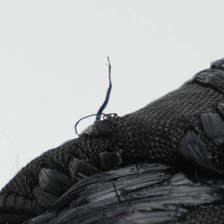 Pre Owned Valentino Bow Black Leather, Nylon and Straw Hobo