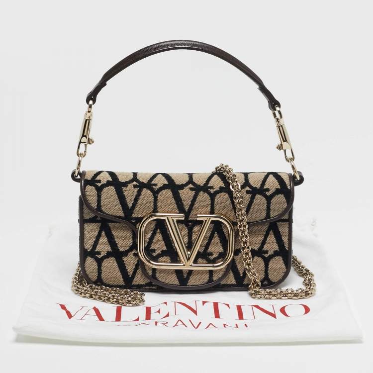 Pre Owned Valentino Locò Small Tricolor Toile Iconographe Bag
