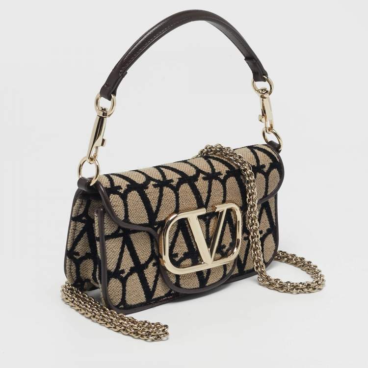 Pre Owned Valentino Locò Small Tricolor Toile Iconographe Bag