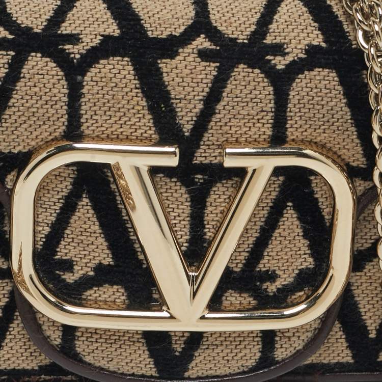 Pre Owned Valentino Locò Small Tricolor Toile Iconographe Bag