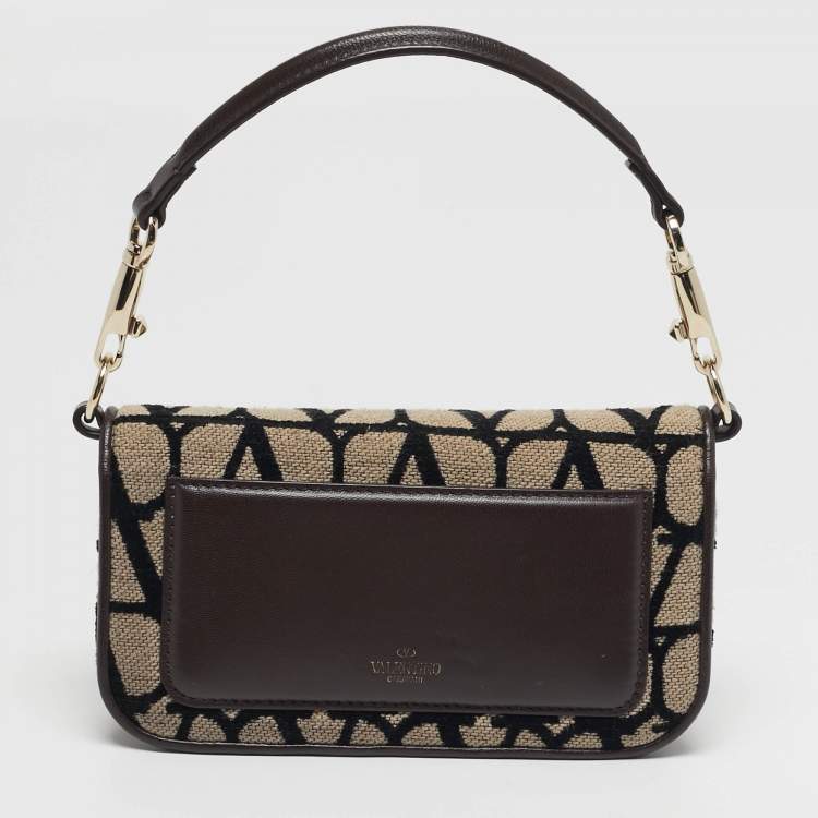 Pre Owned Valentino Locò Small Tricolor Toile Iconographe Bag