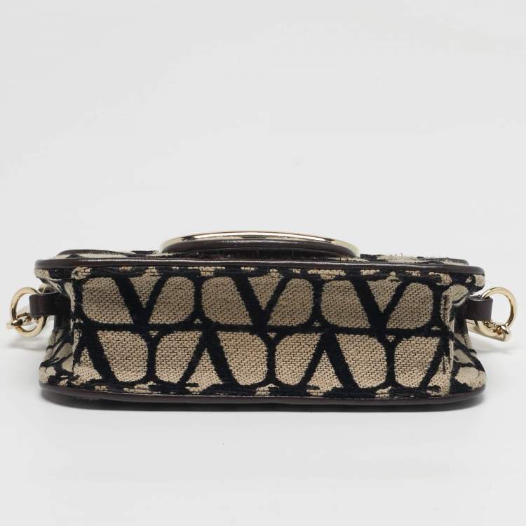 Pre Owned Valentino Locò Small Tricolor Toile Iconographe Bag