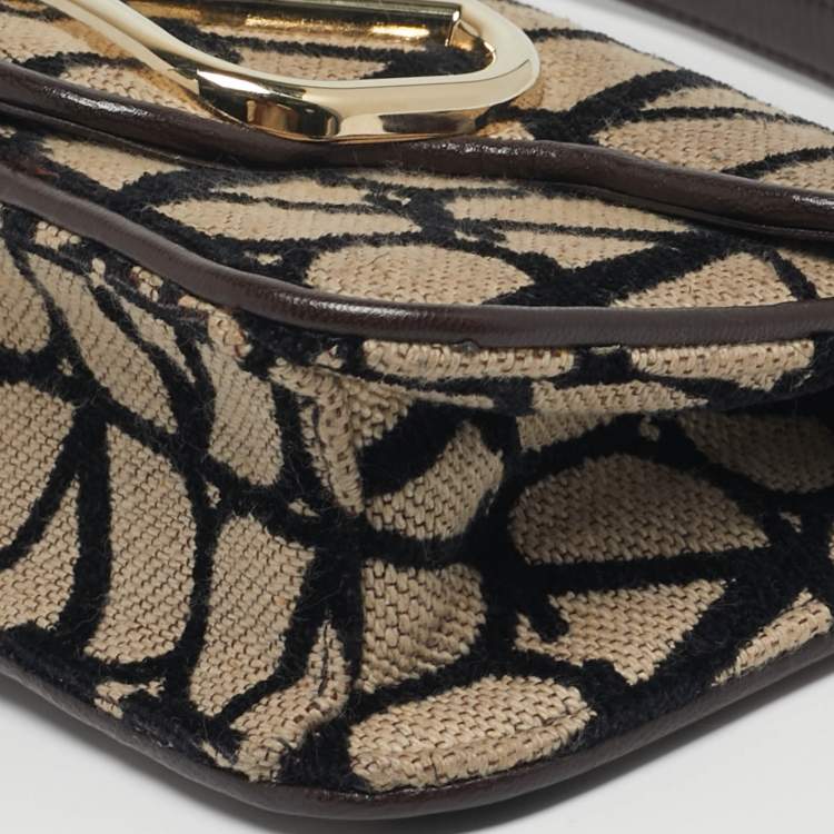 Pre Owned Valentino Locò Small Tricolor Toile Iconographe Bag