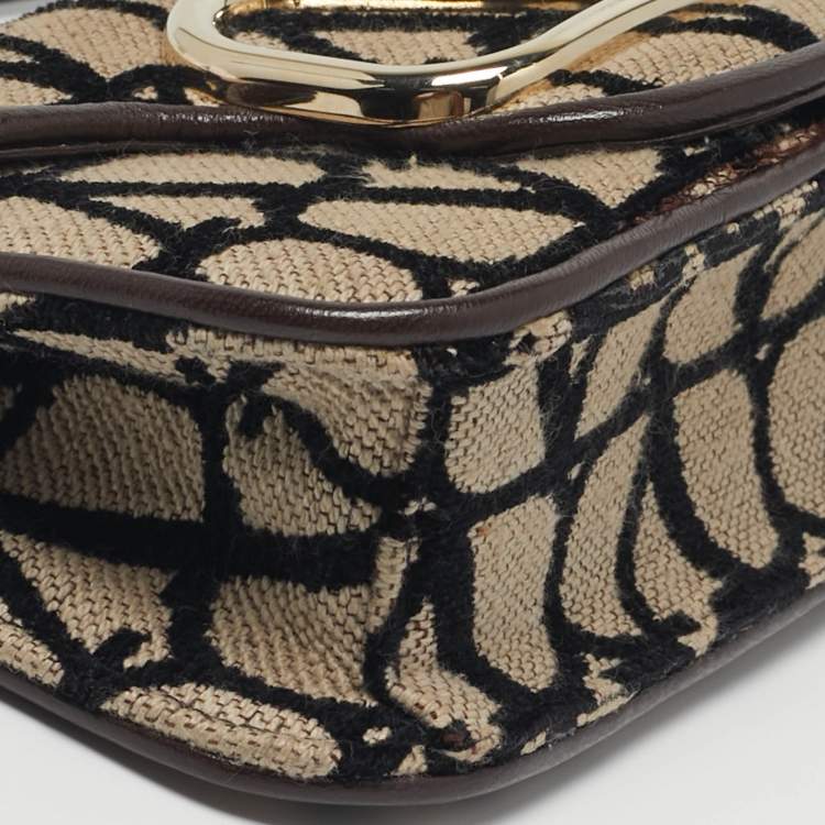 Pre Owned Valentino Locò Small Tricolor Toile Iconographe Bag