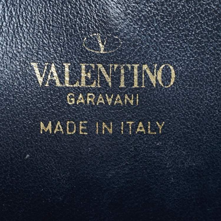 Pre Owned Valentino VLogo Mini Gold Leather Bucket Bag