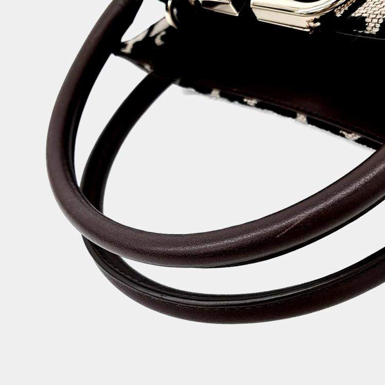 Pre Owned Valentino Twill Iconograph Tote and Shoulder Bag