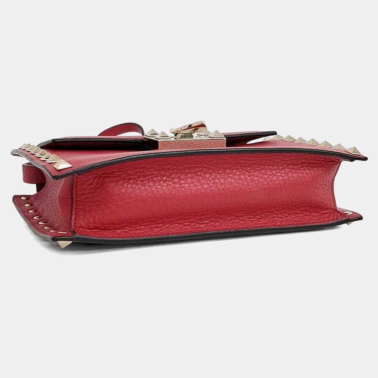 Pre Owned Valentino Red Leather crossbody bag