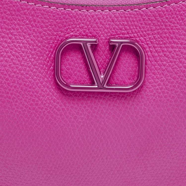 Pre Owned Valentino VLogo Mini Pink Leather Hobo