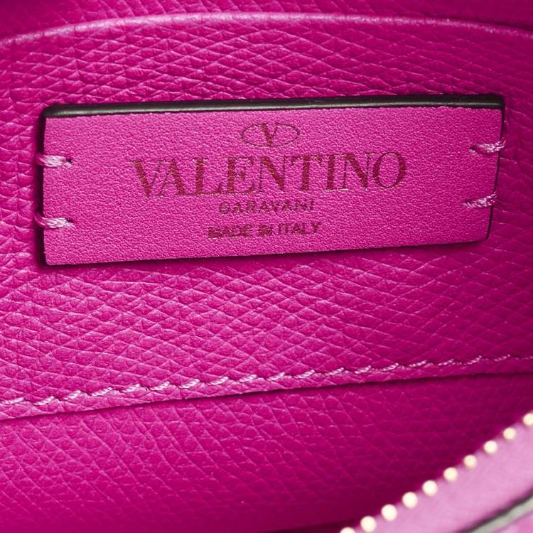 Pre Owned Valentino VLogo Mini Pink Leather Hobo