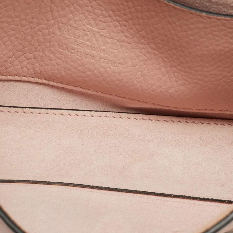 Pre Owned Valentino Rockstud Flap Pink Leather Crossbody Bag