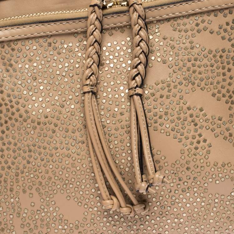 Pre Owned Valentino Beige Leather Demetra Tote