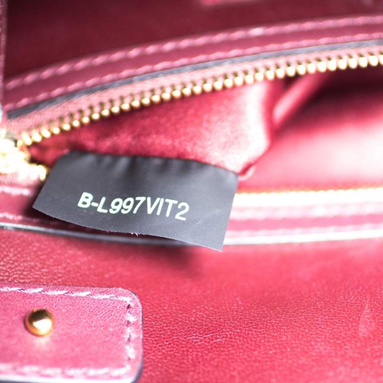 Pre Owned Valentino Burgundy Leather Flap Top Handle Bag