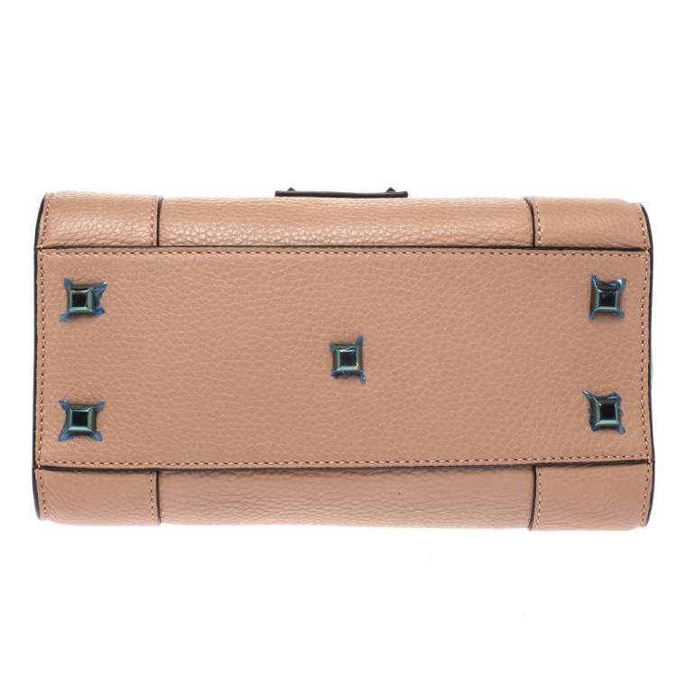 Pre Owned Valentino Beige Leather Mini My Rockstud Tote