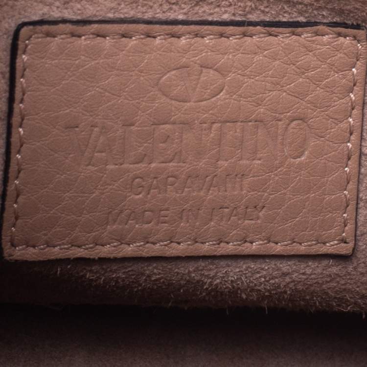 Pre Owned Valentino Beige Leather Mini My Rockstud Tote