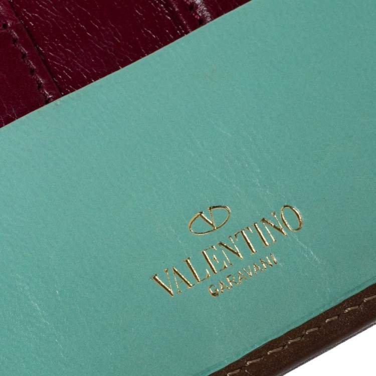 Pre Owned Valentino Tri Color Canvas and Leather Continental Wallet