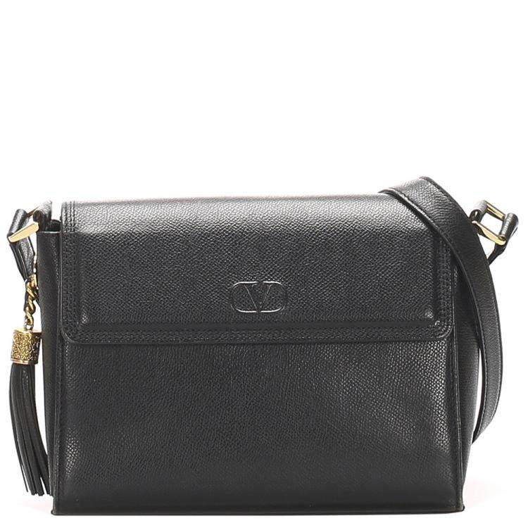 valentino black tassel bag