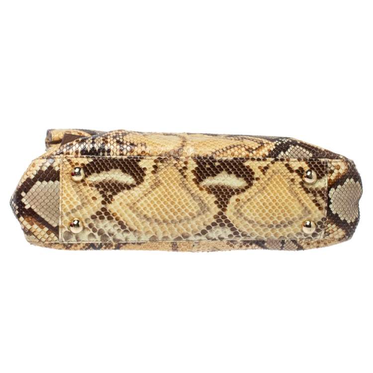 Pre Owned Valentino Multicolor Python Aphrodite Top Handle Bag
