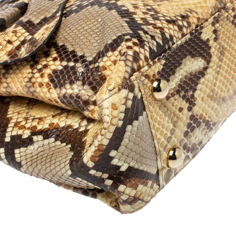 Pre Owned Valentino Multicolor Python Aphrodite Top Handle Bag
