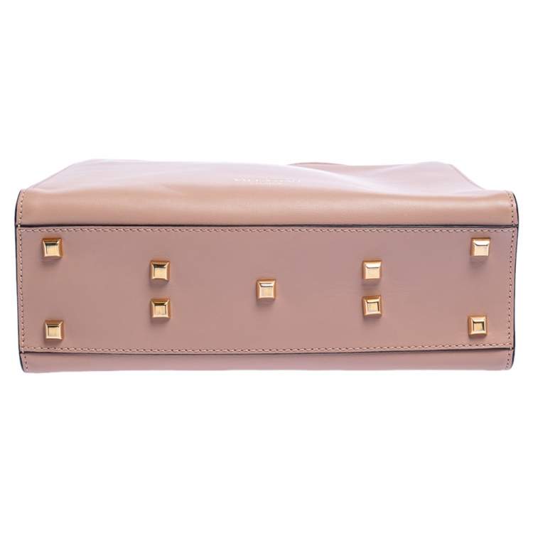 Pre Owned Valentino Beige Leather My Rockstud Top Handle Bag