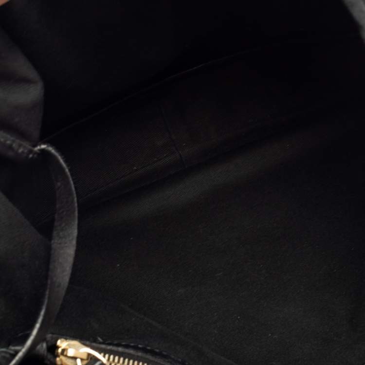 Pre Owned Valentino Black Embroidered Nylon Medium Nuage Bow Hobo