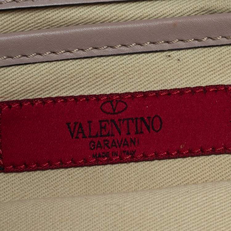 Pre Owned Valentino Brown Pony Hair Rockstud Flap Clutch Bag