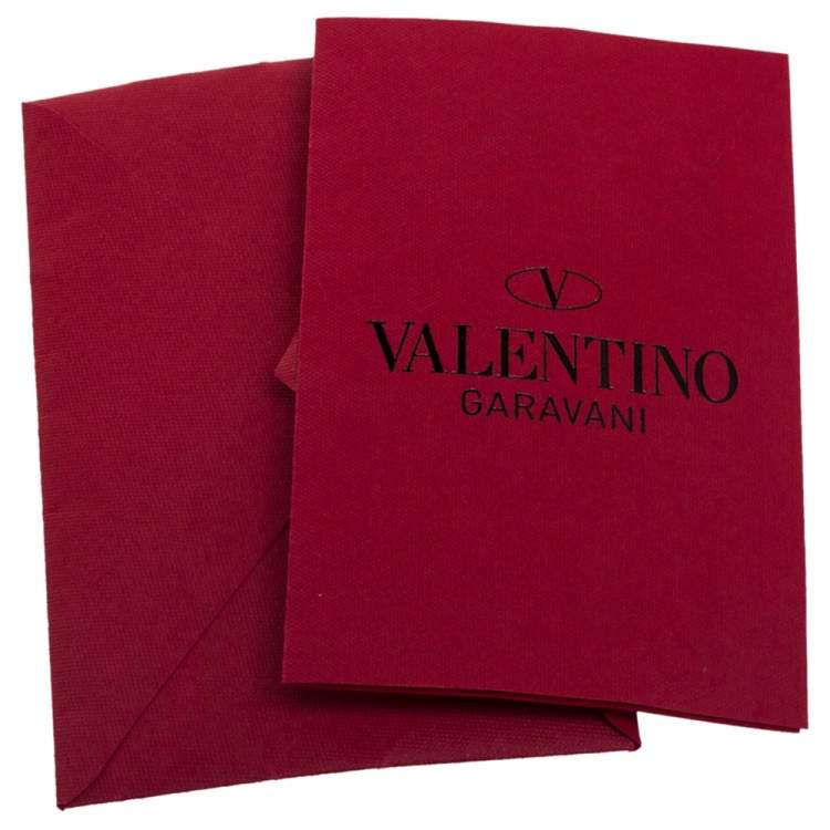 Pre Owned Valentino Burgundy/Beige Leather Aphrodite Bow Top Handle Bag