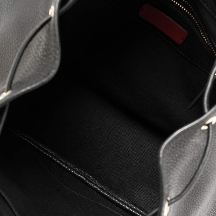 Pre Owned Valentino Black Leather Rockstud Backpack