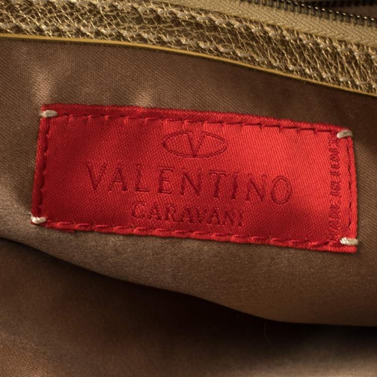 Pre Owned Valentino Multicolor Embroidered Printed Suede VRing Flap Hobo