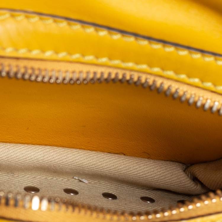 Pre Owned Valentino Mustard Leather Mini Rockstud Backpack