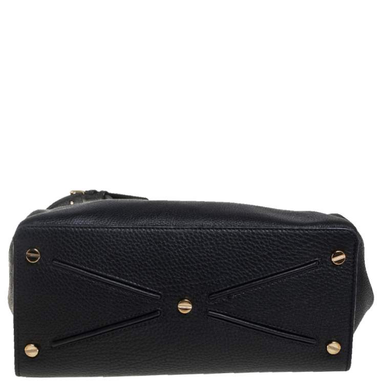 Pre Owned Valentino Black Leather Large Joylock Top Handle Bag