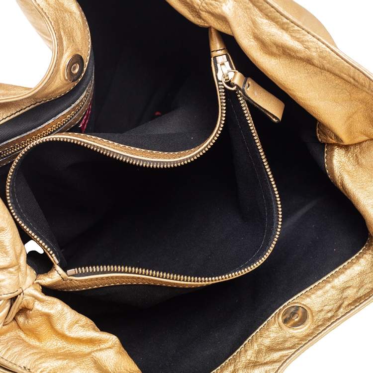 Pre Owned Valentino Metallic Multicolor Spiral Patch Leather and Snakeskin Embossed Nuage Bow Tote