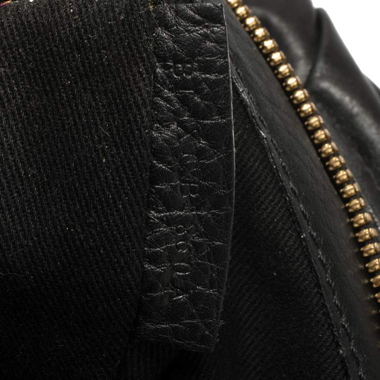 Pre Owned Valentino Black Leather Rockstud Boston Bag
