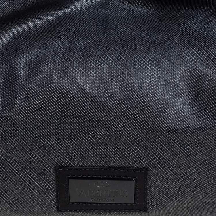 Pre Owned Valentino Black Fabric Nuage Hobo