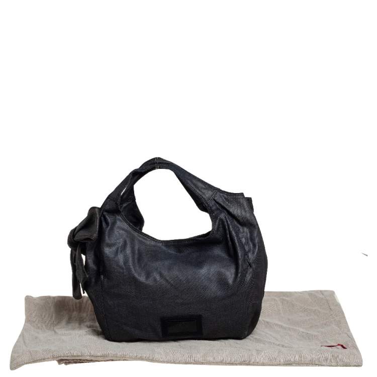 Pre Owned Valentino Black Fabric Nuage Hobo