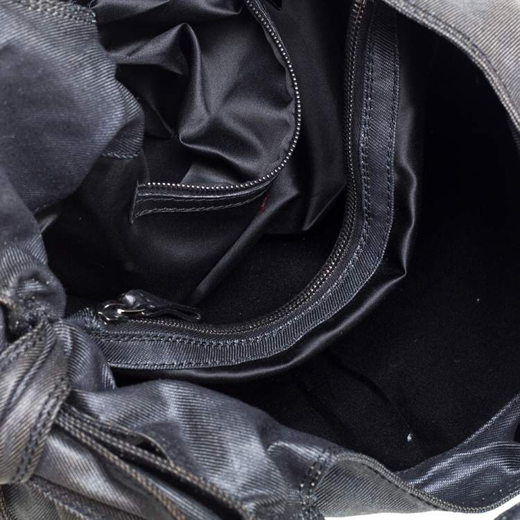 Pre Owned Valentino Black Fabric Nuage Hobo