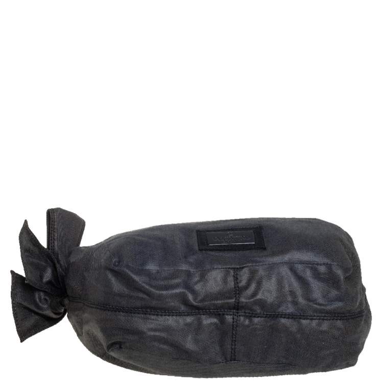 Pre Owned Valentino Black Fabric Nuage Hobo