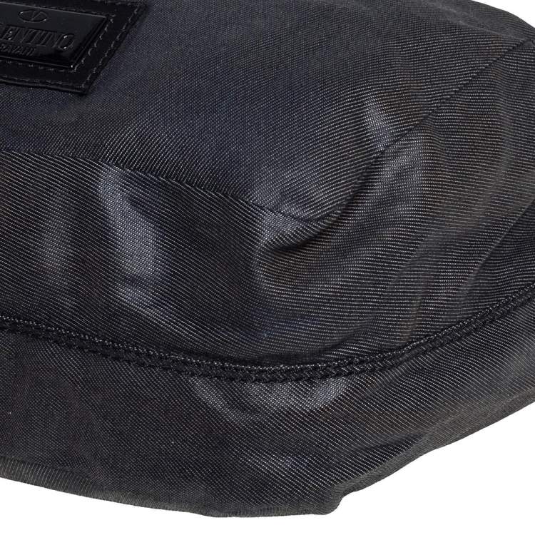 Pre Owned Valentino Black Fabric Nuage Hobo