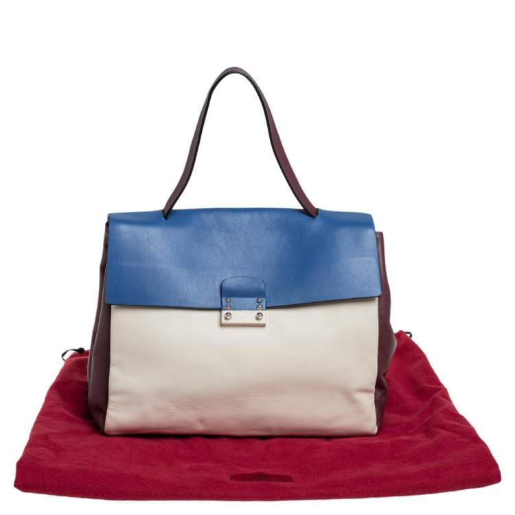 Pre Owned Valentino Tricolor Leather Mime Bag