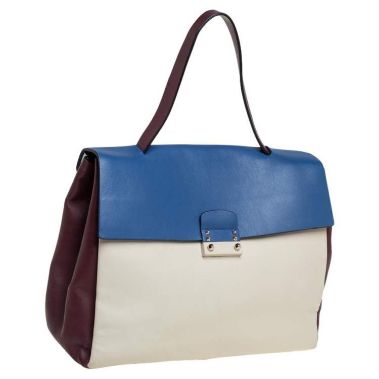 Pre Owned Valentino Tricolor Leather Mime Bag