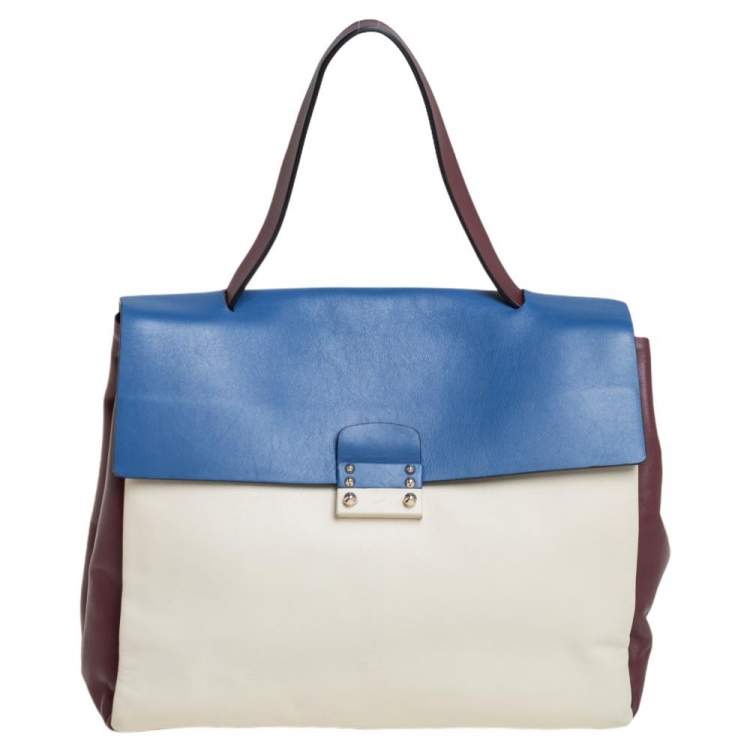 Pre Owned Valentino Tricolor Leather Mime Bag