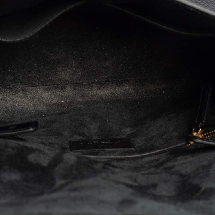 Pre Owned Valentino Black Leather Medium My Rockstud Top Handle Bag