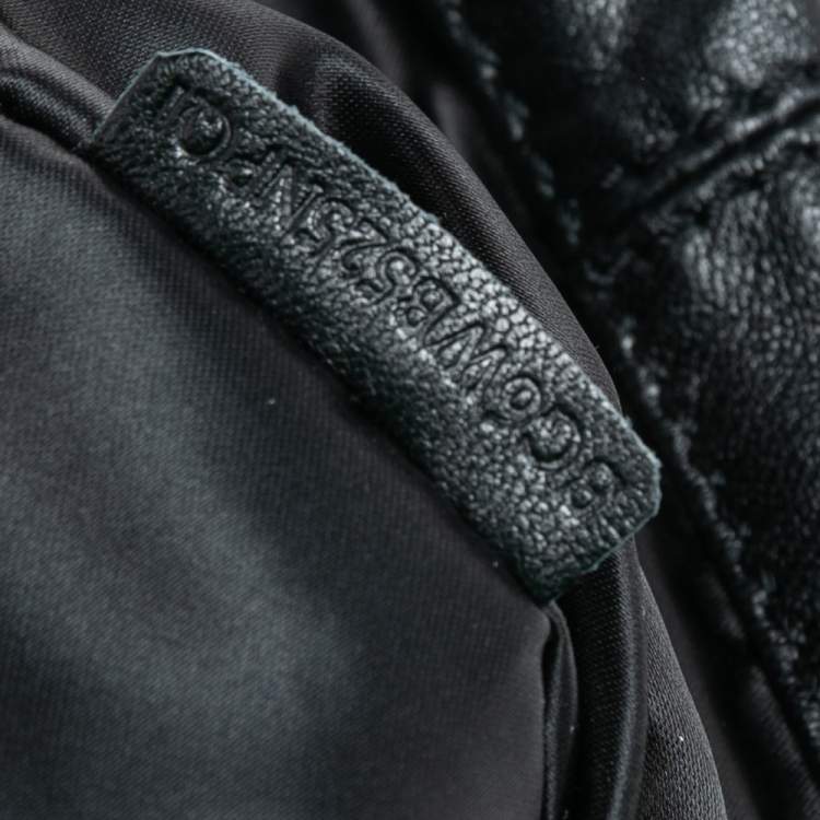 Pre Owned Valentino Black Leather Petale Rose Hobo Bag