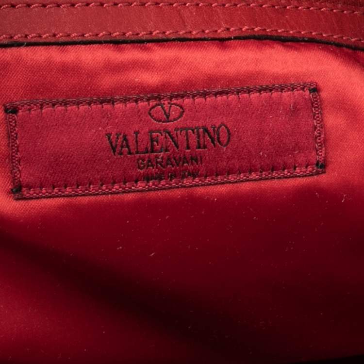 Pre Owned Valentino Red Quilted Leather Large Hobo