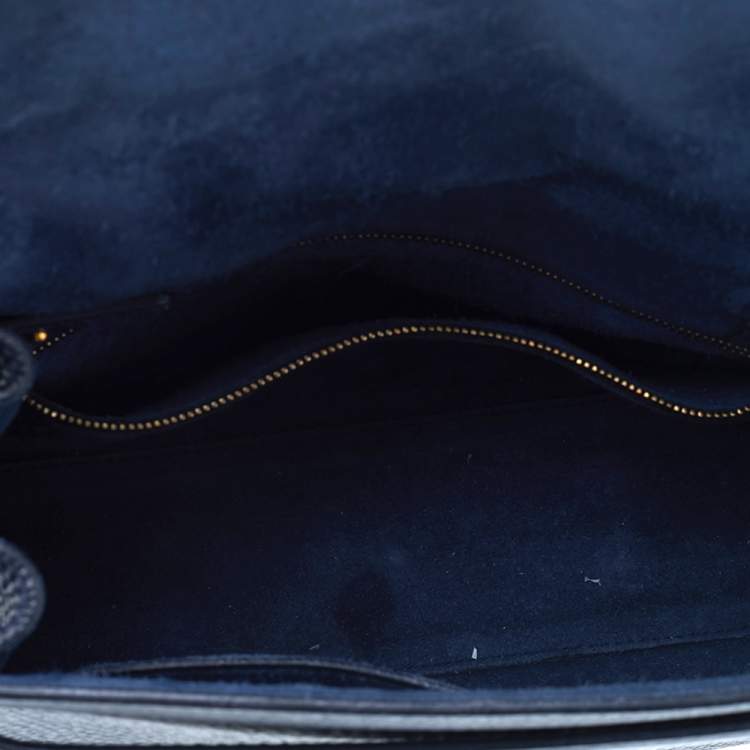 Pre Owned Valentino Navy Blue Leather My Rockstud Top Handle Bag