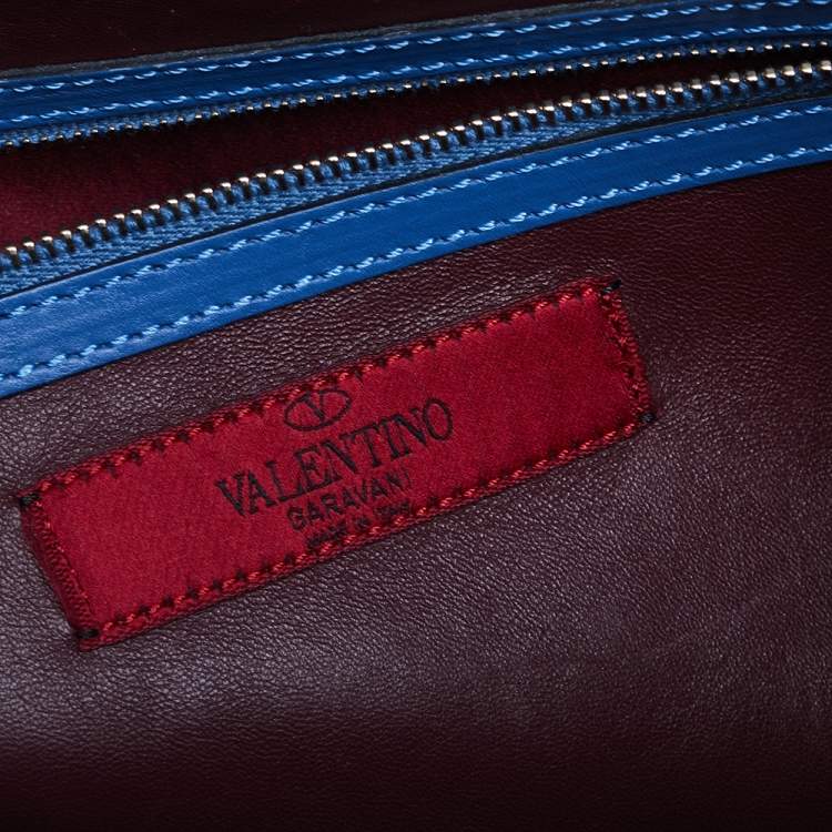 Pre Owned Valentino Multicolor Leather Mime Top Handle Bag